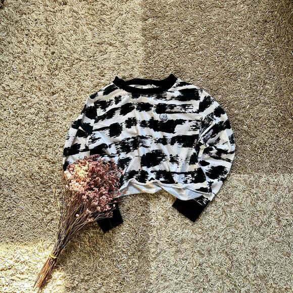 Cheap Monday Crop Cropped Long Sleeve Tee Striped Women’s S - Picture 1 of 6